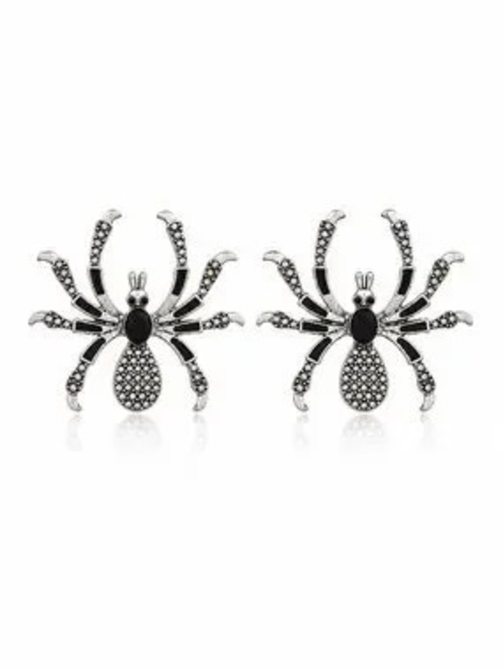 Black Spider Stud Earrings